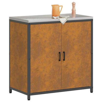 Meuble de rangement de cuisine avec étagère avec porte Rouillé