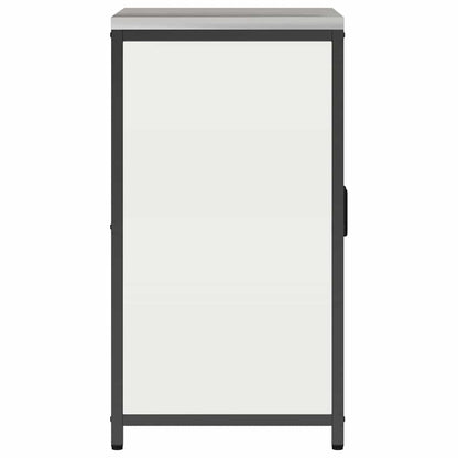 Meuble de rangement de cuisine avec étagère Blanc Acier