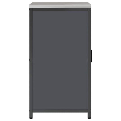 Meuble de rangement de cuisine avec étagère Anthracite Acier