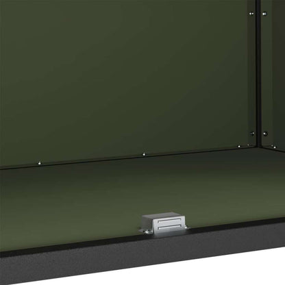 Meuble de rangement de cuisine avec étagère Vert olive Acier
