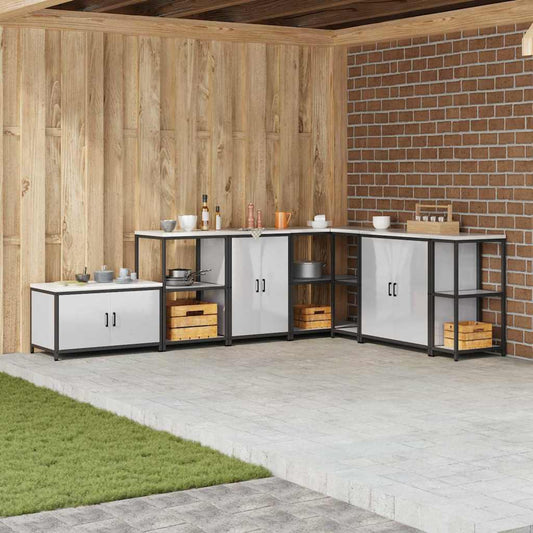 Meuble de rangement de cuisine Argenté Acier inoxydable