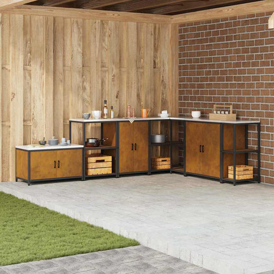 Meuble de rangement de cuisine avec tiroir avec étagère Rouillé
