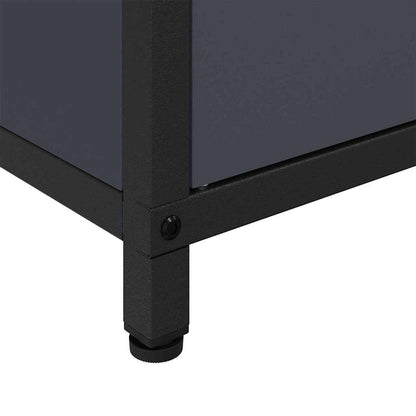 Meuble de rangement de cuisine avec étagère Anthracite Acier