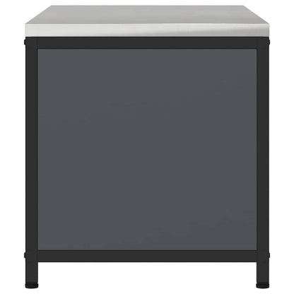 Meuble de rangement de cuisine avec étagère Anthracite Acier