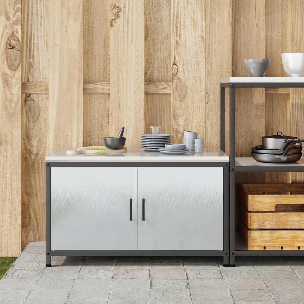 Meuble de rangement de cuisine Argenté Acier inoxydable
