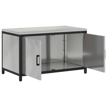 Meuble de rangement de cuisine Argenté Acier galvanisé