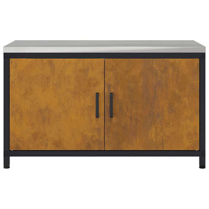 Meuble de rangement de cuisine avec étagère avec porte Rouillé