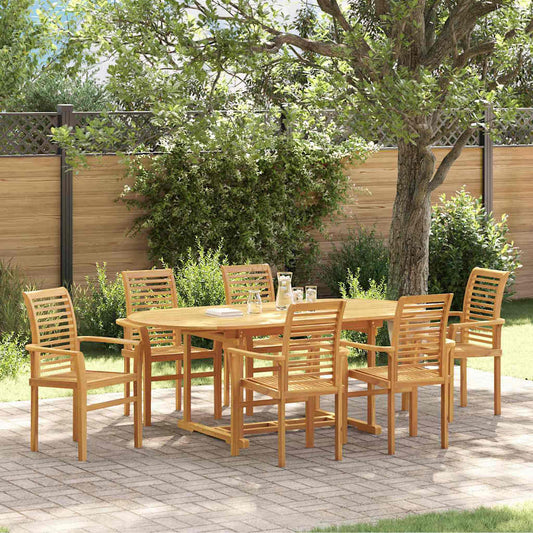 Ensemble de salle à manger pour jardin Autre 7 pcs Marron