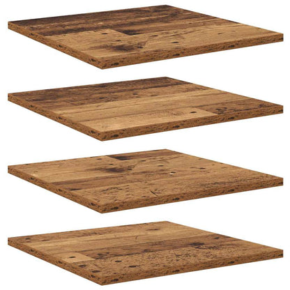 Étagère à livres 4 pcs Marron 40 x 40 x 1.5 cm