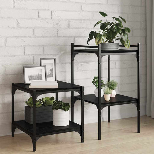 Étagère à livres 4 pcs Noir 40 x 40 x 1.5 cm Bois d'ingénierie