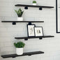 Étagère à livres 4 pcs Noir 60 x 10 x 1.5 cm Bois d'ingénierie