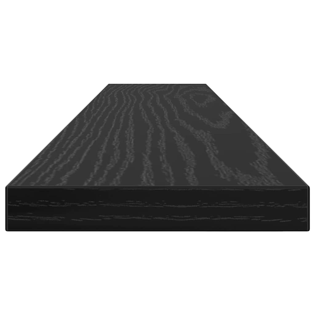 Étagère à livres 4 pcs Noir 60 x 10 x 1.5 cm Bois d'ingénierie