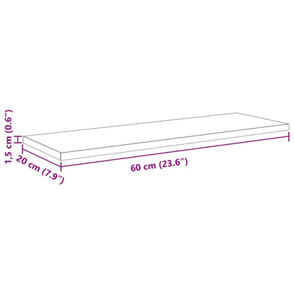 Étagère à livres 4 pcs Noir 60 x 20 x 1.5 cm Bois d'ingénierie