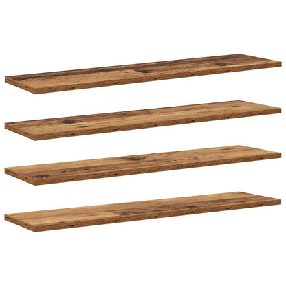 Étagère à livres 4 pcs Marron 80 x 20 x 1.5 cm