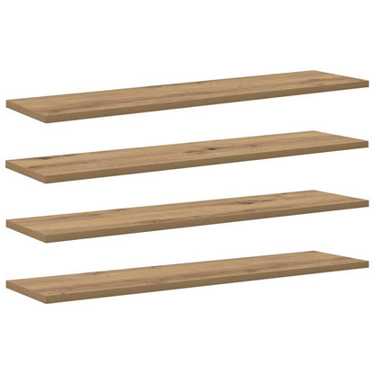 Étagère à livres 4 pcs Marron 80 x 20 x 1.5 cm