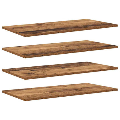 Étagère à livres 4 pcs Marron 80 x 40 x 1.5 cm