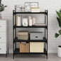 Étagère à livres 4 pcs Noir 80 x 40 x 1.5 cm Bois d'ingénierie