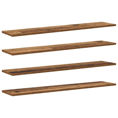 Étagère à livres 4 pcs Marron 100 x 20 x 1.5 cm