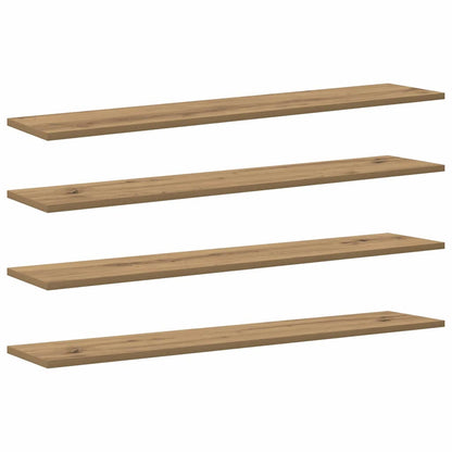 Étagère à livres 4 pcs Marron 100 x 20 x 1.5 cm