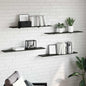 Étagère à livres 4 pcs Noir 100 x 20 x 1.5 cm Bois d'ingénierie