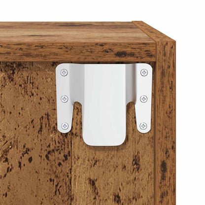 Meuble mural avec étagère 2 pcs Bois ancien 37 x 37 x 37 cm