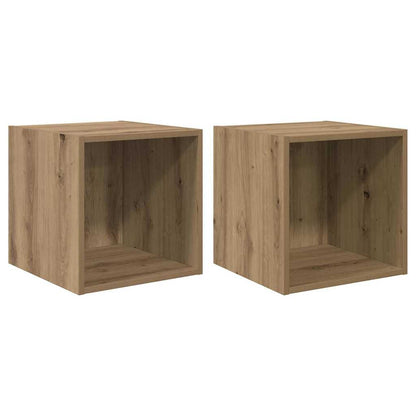 Meuble mural avec étagère 2 pcs chêne artisanal 37 x 37 x 37 cm