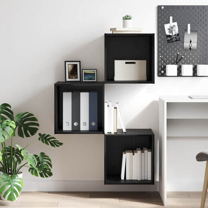 Meuble mural Chêne noir 37 x 37 x 37 cm Bois d'ingénierie