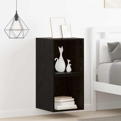 Meuble mural 2 pcs Chêne noir 37 x 37 x 37 cm Bois d'ingénierie