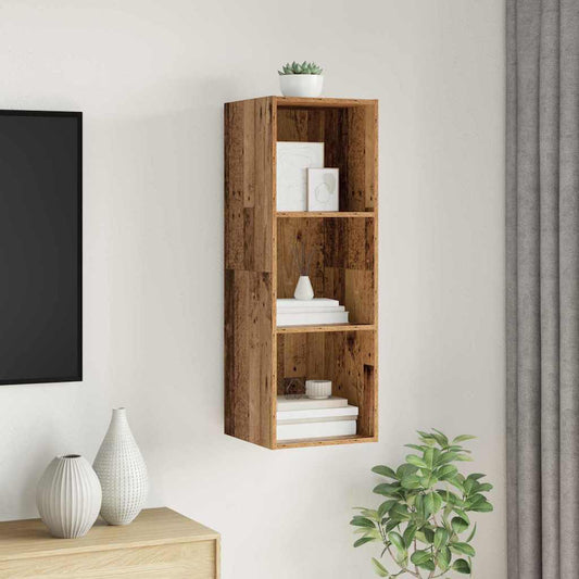 Meuble TV mural Bois ancien 37 x 37 x 107 cm Bois d'ingénierie