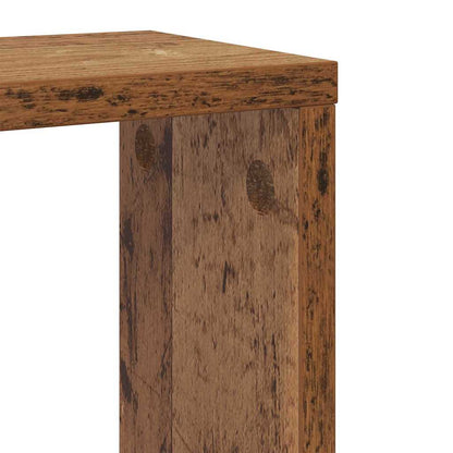 Étagères murales avec étagère 2 pcs Bois ancien 26 x 15 x 26 cm
