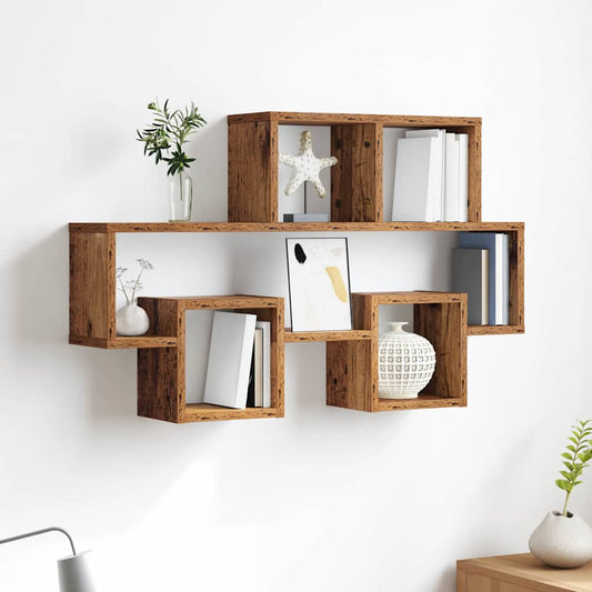 Étagère Murale Bois ancien 82 x 15 x 51 cm Bois d'ingénierie
