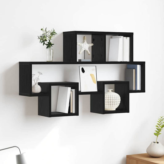 Étagère Murale Chêne noir 82 x 15 x 51 cm Bois d'ingénierie