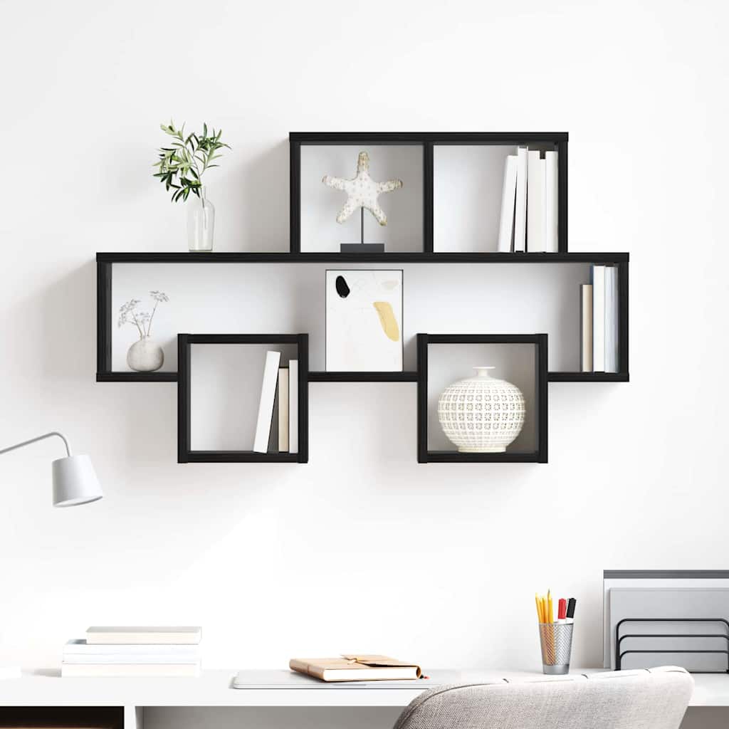 Étagère Murale Chêne noir 82 x 15 x 51 cm Bois d'ingénierie