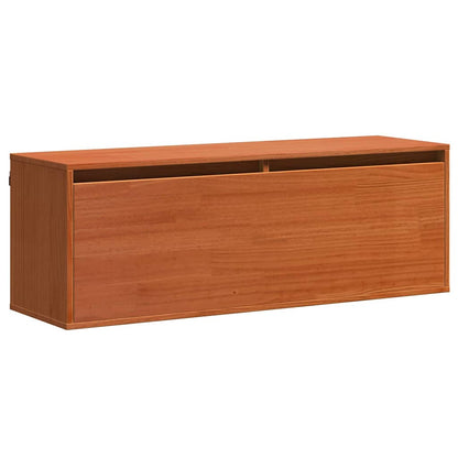 Meuble mural Marron cire 100 x 30 x 35 cm Bois massif en pin