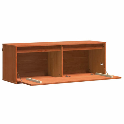 Meuble mural Marron cire 100 x 30 x 35 cm Bois massif en pin