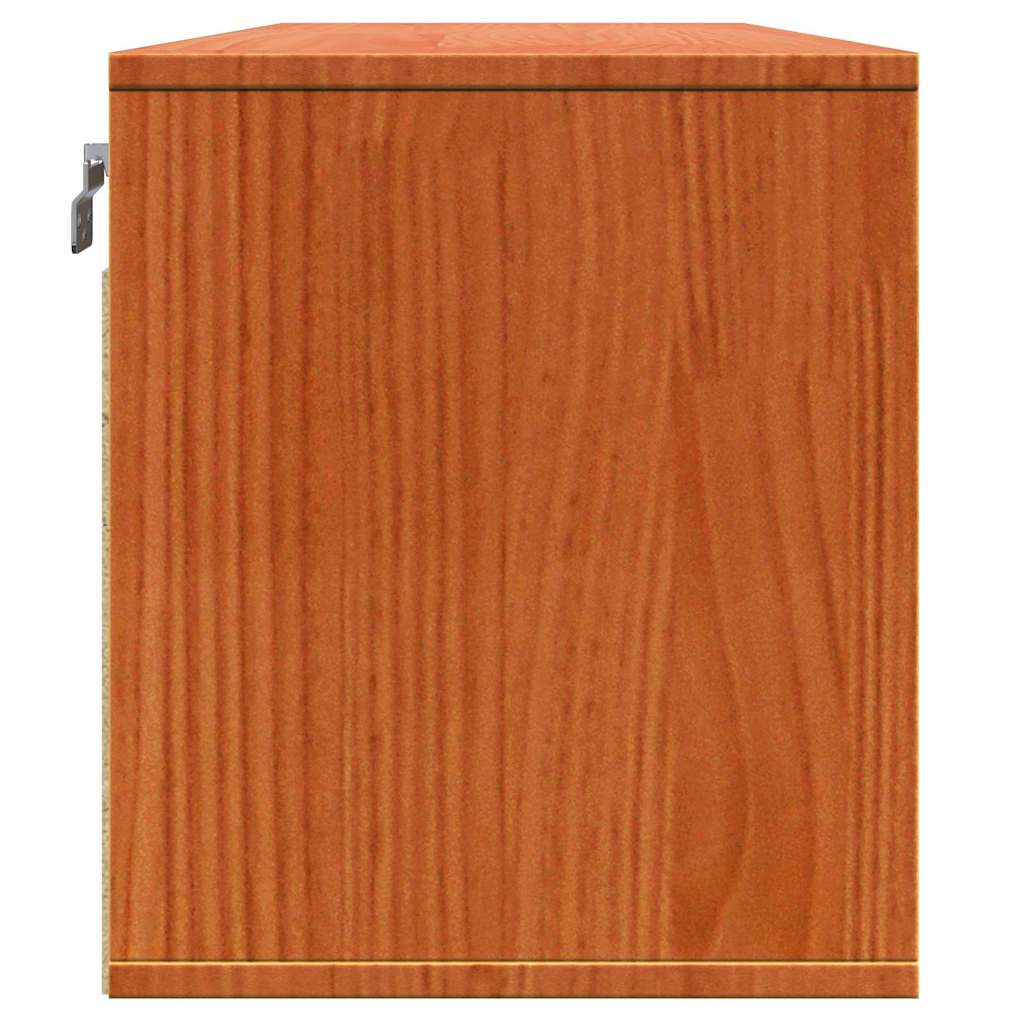 Meuble mural Marron cire 100 x 30 x 35 cm Bois massif en pin