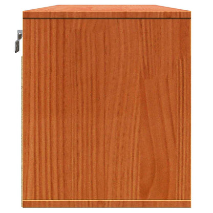 Meuble mural Marron cire 100 x 30 x 35 cm Bois massif en pin