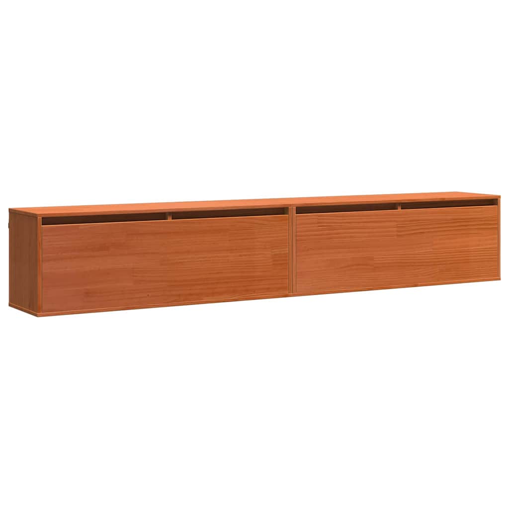 Cabinets muraux avec porte 2 pcs Marron cire 100 x 30 x 35 cm