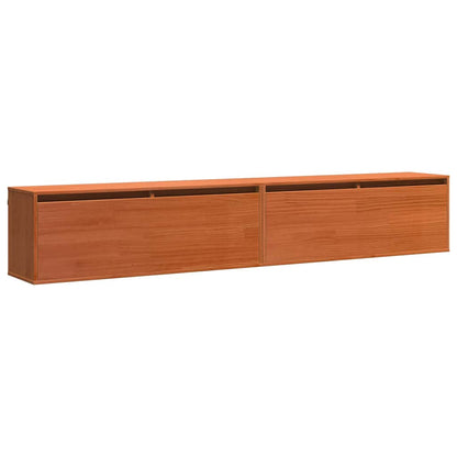 Cabinets muraux avec porte 2 pcs Marron cire 100 x 30 x 35 cm