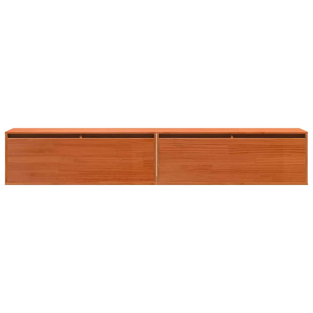 Cabinets muraux avec porte 2 pcs Marron cire 100 x 30 x 35 cm