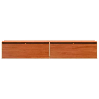 Cabinets muraux avec porte 2 pcs Marron cire 100 x 30 x 35 cm