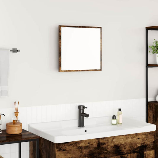 Miroir de salle de bain LED Chêne fumé 40 x 8,5 x 37 cm