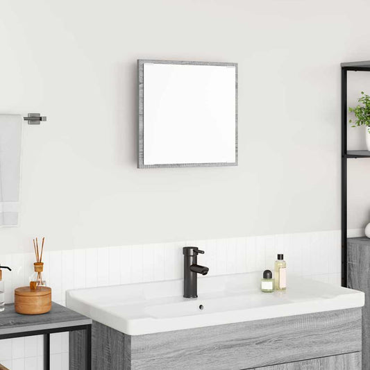 Miroir de salle de bain LED Gris Sonoma 40 x 8,5 x 37 cm