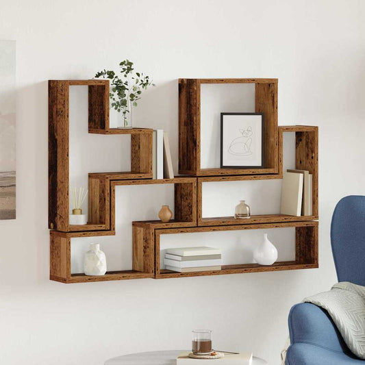 Cube mural Autre Bois ancien 96 x 12 x 64 cm Bois d'ingénierie