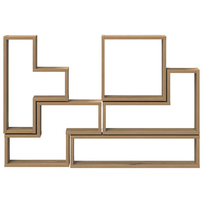 Cube mural chêne artisanal 96 x 12 x 64 cm Bois d'ingénierie