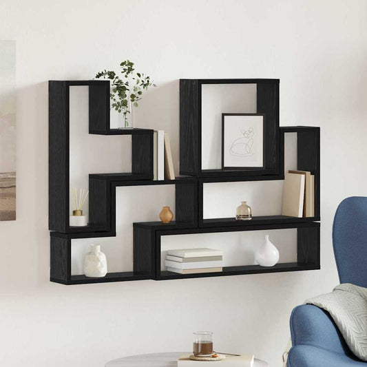 Cube mural Autre Chêne noir 96 x 12 x 64 cm Bois d'ingénierie