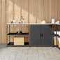 Ensemble de rangement cuisine 2 pcs Noir 180 x 50 x 92 cm