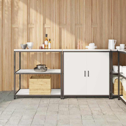 Ensemble de rangement cuisine 2 pcs Blanc 180 x 50 x 92 cm