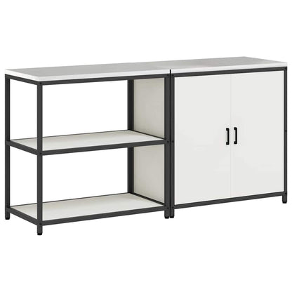Ensemble de rangement cuisine 2 pcs Blanc 180 x 50 x 92 cm