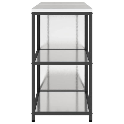 Ensemble de rangement cuisine 2 pcs Argent 180 x 50 x 92 cm